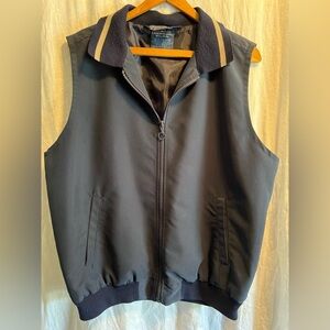 Vintage woman's Sunderland of Scotland Golf Vest. Navy/tan Size L. Great shape.